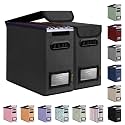 BALEINE File Organizer Box with Lid, Collapsible Hanging File Storage Box