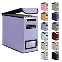 BALEINE File Organizer Box with Lid, Collapsible Hanging File Storage Box