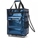 BALEINE Reusable Grocery Bag on Wheels, Foldable Rolling Tote Bag