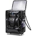 BALEINE Reusable Grocery Bag on Wheels, Foldable Rolling Tote Bag