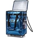 BALEINE Reusable Grocery Bag on Wheels, Foldable Rolling Tote Bag