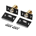 Ball Catch Door Hardware Jiayi 2 Pack French Door Ball Catch Closet Ball Latch for Top of Door Adjustable Ball Catch Strong Drive in Ball Latch for Invisible Pantry Ball Bearing Door Latch Black
