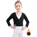 Ballet Sweater Girls Dance Wrap Top Fleece Shrug Kids Cardigan Long Sleeve