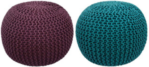 ballirams fabric pouf finish color - purple teal pre assembled