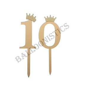 balloonistics acrylic number 10 golden acrylic shiny cake topper gold 1 x number 10 acrylic shiny cake topper decorations