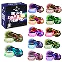 BALTIC DAY Intense Chameleon Mica Powder Set – 12 Hypershift Ultra-Fine Chrome Color Shift Pigments for Epoxy Resin, Tumblers, Nails, Paint & Soap Making