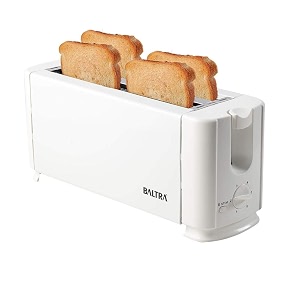 baltra crispy 4 slice auto pop-up toaster white1300 watt