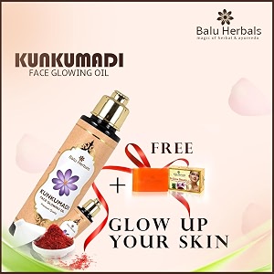 balu herbals kunkumadi face glowing oil 100ml get b-glow beauty soap free ayurvedic beauty elixir with saffron amp 28 herbs  brightens skin reduces dark spots improves texture amp natural glow