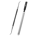 BALUCA Toenail File for Thick Nails &amp; Ingrown Relief | Heavy Duty Metal Emery Board with Toenail Lifter for Seniors, Coarse Grit &amp; Durable Stainless Steel Design (Black, 1.0, Count, 180/240 Grit)