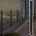 Balustrade Panels Pillar with Slots &amp; Base, Heavy Duty Glass Panel Fencing Railing Column for Guardrails/partitions/terraces, Vitreous Banisters Post(C-Corner,Height 40in/100cm)