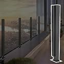 Balustrade Panels Pillar with Slots &amp; Base, Heavy Duty Glass Panel Fencing Railing Column for Guardrails/partitions/terraces, Vitreous Banisters Post(C-Edge,Height 44in/110cm)