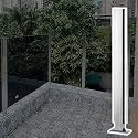 Balustrade Panels Pillar with Slots &amp; Base, Heavy Duty Glass Panel Fencing Railing Column for Guardrails/partitions/terraces, Vitreous Banisters Post(B-MID,Height 32in/80cm)