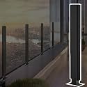 Balustrade Panels Pillar with Slots &amp; Base, Heavy Duty Glass Panel Fencing Railing Column for Guardrails/partitions/terraces, Vitreous Banisters Post(C-MID,Height 32in/80cm)