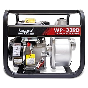 balwaan krishi water pump 3-inch outlet  41 kw 4-stroke engine  wp-33rd
