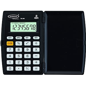 bambalio 8 digits bl-300 with 3 years warranty portable pocket calculator black