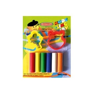 bambalio bmc-008 modelling clay with 2 moulds6 colours