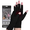 Bamboo Compression Arthritis Gloves for Men &amp; Women - Fingerless Carpal Tunnel Wrist Hand Brace Gloves for Arthritis Pain