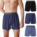 BAMBOO COOL Men's Boxer Shorts, Soft Breathable Loose Underwear Multipack