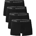 BAMBOO COOL Men's Boxer Briefs Ultra Breathable Underwear Multipack