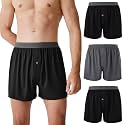 BAMBOO COOL Men's Boxer Shorts, Soft Breathable Loose Underwear Multipack