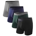 BAMBOO COOL Men's Boxer Briefs Ultra Breathable Underwear Multipack