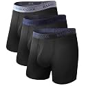 BAMBOO COOL Men's Boxer Briefs Ultra Breathable Underwear Multipack
