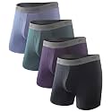 BAMBOO COOL Men's Boxer Briefs Ultra Breathable Underwear Multipack