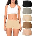 BAMBOO COOL Womens Boyshorts Underwear Mid Rise Boxer Briefs Panties