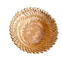 Bamboo | Eco-Friendly Multiutility Wicker Farmer's Basket Home,Kitchen,Gift Decoration,Food Serving Bowl (12 * 12 inch round depth5 inch, Off-White)