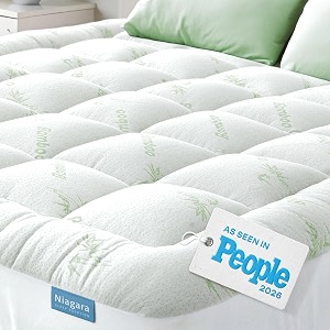 bamboo mattress topper cover queen with 1 pillow protector cooling pillow top mattress fits 8-20 inches deep mattresses pad breathable extra plush thick extra deep fitted 20 inches rayon