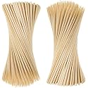 Bamboo Sticks Skewer (2.5 MM, 12 INCHES, Pack of 150), Natural Wooden Barbecue Kabob Skewers, Best for Grill, BBQ, Kebab, Marshmallow Roasting or Fruit Sticks