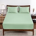 Bamboo Viscose Fitted Sheet 1 Pack Twin Size Only,400 Thread Count,8-16" Deep Pocket,Bottom Sheet Colorfast Soft &amp; Silky &amp; Breathable(1 Fitted Sheet Only, Sage Green, Twin)