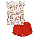 Bamboo Viscose Toddler Girls Summer Outfits Shorts Set 2-6Y