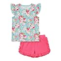 Bamboo Viscose Toddler Girls Summer Outfits Shorts Set 2-6Y