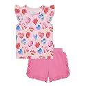Bamboo Viscose Toddler Girls Summer Outfits Shorts Set 2-6Y