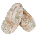 BambooMN Women's Fuzzy Patterned Non-Slip Lined Slippers, Home &amp; Travel