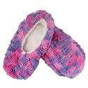 BambooMN Women's Heart Patterned Non-Slip Lined Travel Home Slippers