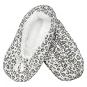 BambooMN Women's Heart Patterned Non-Slip Lined Travel Home Slippers