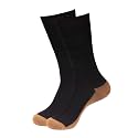 BambooMN Copper Compression Socks - Black - Large/XLarge - 10 Pairs