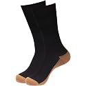 BambooMN Copper Compression Socks - Black - Small/Medium - 10 Pairs