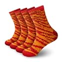 BambooMN Women's Fuzzy Zebra Print Team Spirit Socks - Super Soft Microfiber Game Day Sports Socks - 4 Pairs