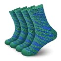 BambooMN Women's Fuzzy Zebra Print Team Spirit Socks - Super Soft Microfiber Game Day Sports Socks - 4 Pairs