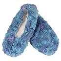 BambooMN Women's Fuzzy Patterned Non-Slip Lined Slippers, Home &amp; Travel