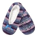 BambooMN Women's Heart Patterned Non-Slip Lined Travel Home Slippers