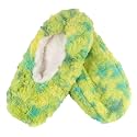 BambooMN Women's Fuzzy Patterned Non-Slip Lined Slippers, Home &amp; Travel