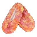 BambooMN Women's Fuzzy Patterned Non-Slip Lined Slippers, Home &amp; Travel