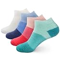 BambooMN Women's Aloe Infused Fuzzy Nylon Moisturizing Spa Socks - Asst B - Size 4-8 - 4 Pairs
