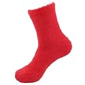 BambooMN Women's Colorful Fuzzy Socks - Soft Cozy Fluffy Warm Home Sleeping