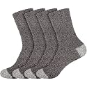 BambooMN Women's Soft Fuzzy Warm Cozy Striped Solid Socks - 4 Pair Value Packs