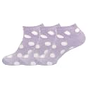 BambooMN Women's Super Soft Aloe Infused Fuzzy Nylon Spa Socks - Size 9-12 - Purple Dots - 3 Pairs